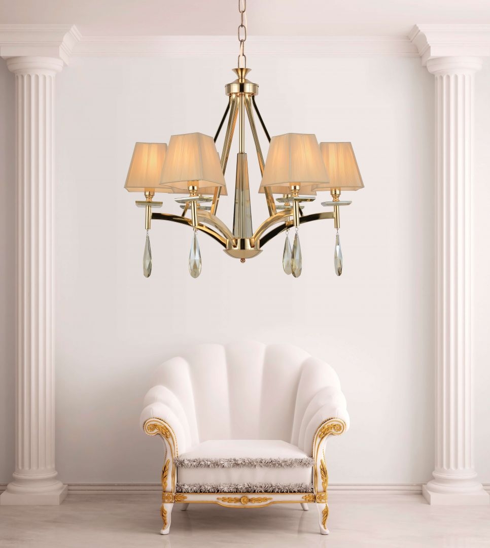 Подвесная люстра Lumina Deco Valentina LDP 1240-6 GD