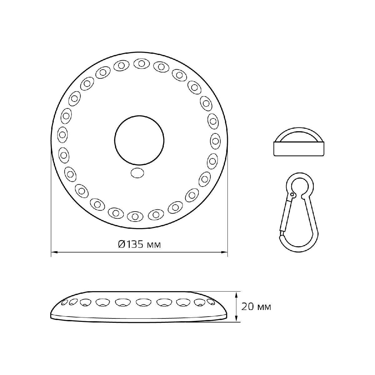 Кемпинговый светодиодный фонарь Gauss от батареек 135х20 300 лм GF003