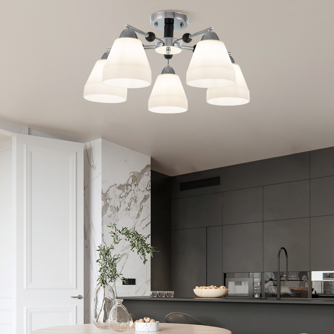 Люстра на штанге Arte Milano Napoli 325119/5 CR+BK