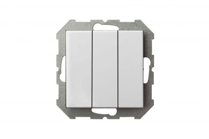 Выключатель трехклавишный с подсветкой Liregus Epsilon 28-007