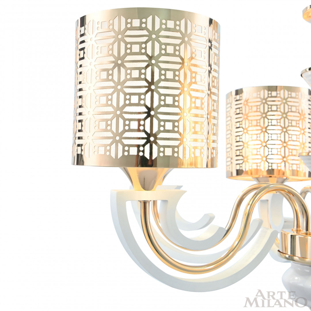 Подвесная люстра Arte Milano Florentia-8857 308857/8 Wh/Gd