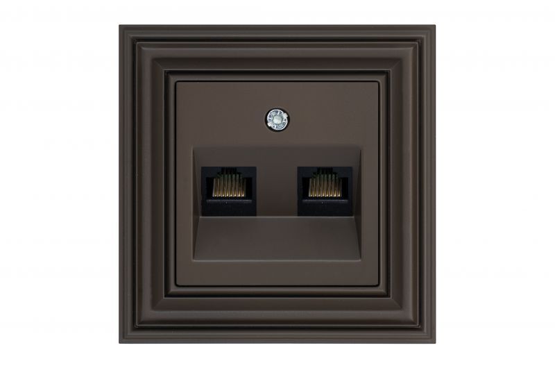 Розетка компьютерная двойная Liregus Retro 29-036