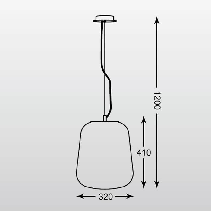 Подвесной светильник Zumaline Vidro OYD-10063B-SP1-SMOKEY
