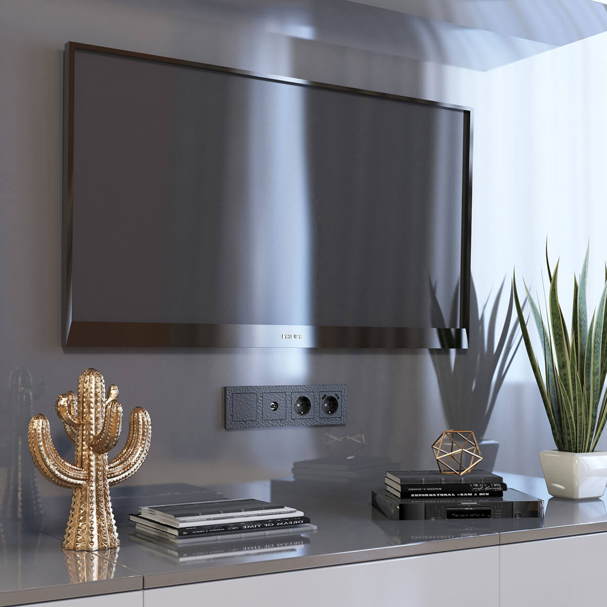 Лицевая панель Werkel Hammer черный 4690389163005