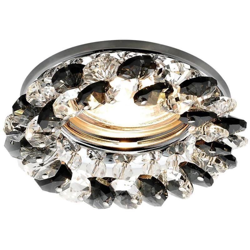 Встраиваемый хрустальный светильник Ambrella Light Crystal K206 BK/CH