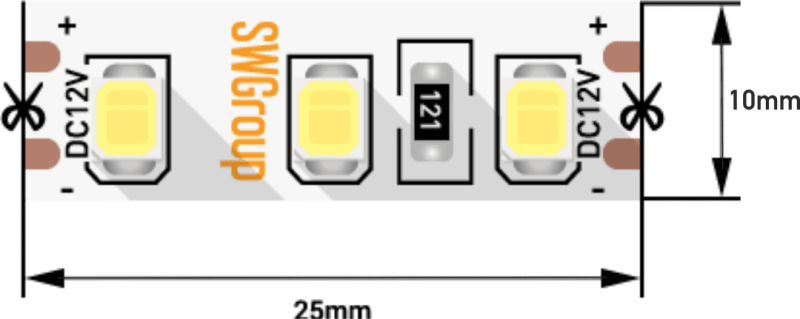 Светодиодная лента SWG SWG2120-12-12-W 001577