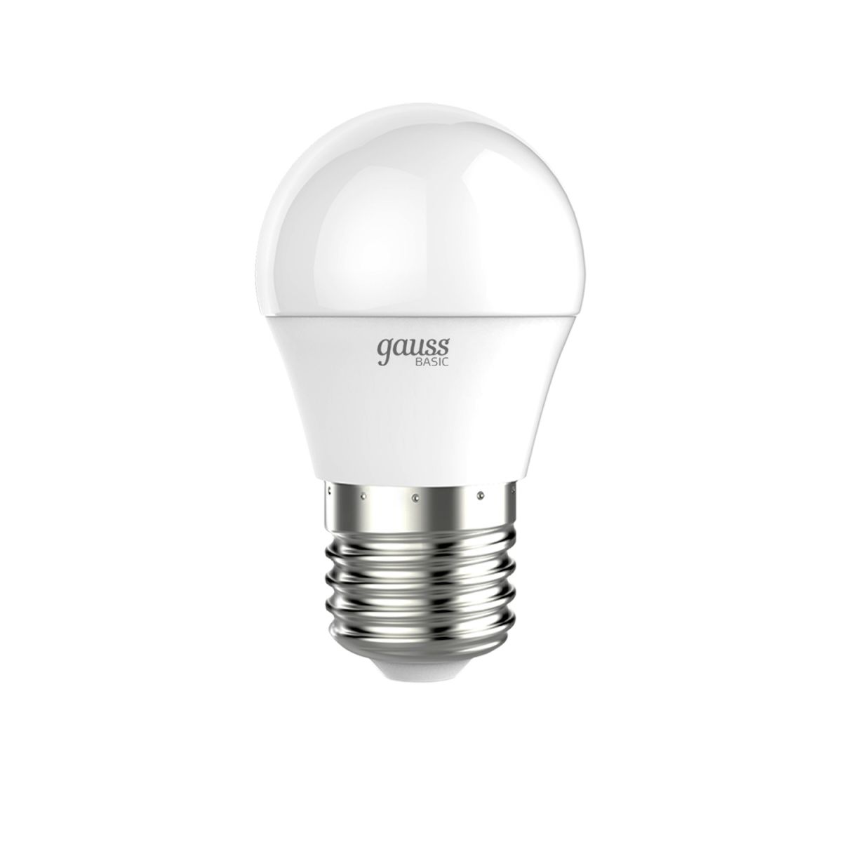 Лампа светодиодная Gauss Basic E27 5,5W 4000K шар белый 30532262