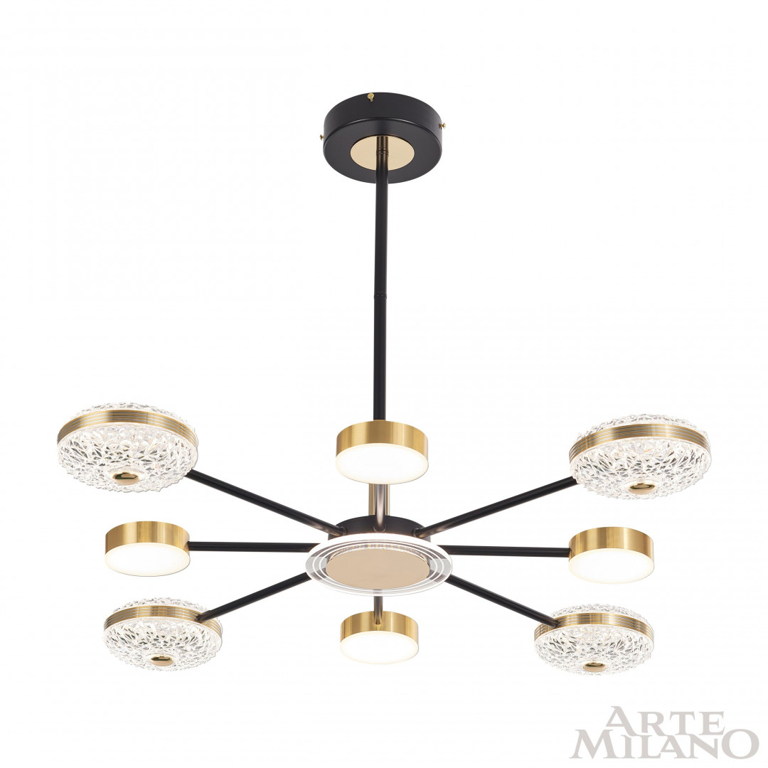Люстра на штанге Arte Milano 272069/8 BK/GD