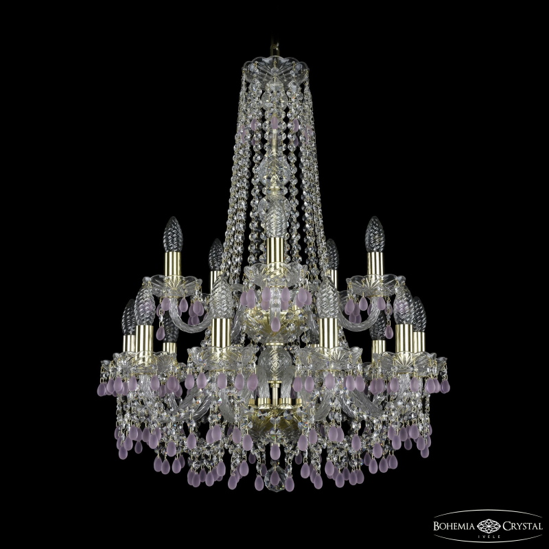 Подвесная люстра Bohemia Ivele Crystal 1410/10+5/195/h-74/2d G V7010