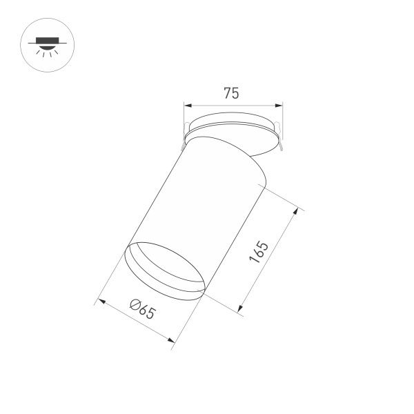 Корпус встраиваемого спота Arlight SP-Polo-Built-R65 024219(1)