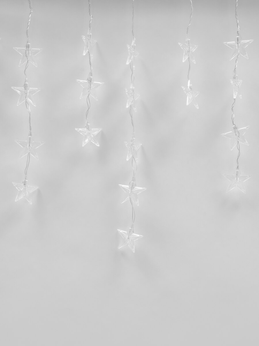 Светодиодная гирлянда (UL-00001410) Uniel занавес 220V белый ULD-E5505-196/DTK WHITE-BLUE IP20 STARS-1