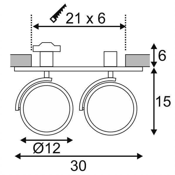 Встраиваемый спот SLV Kalu Recessed QPAR 1 113351
