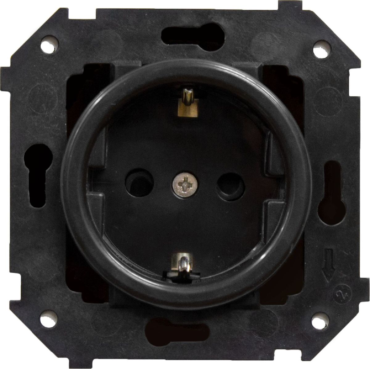 Розетка с заземляющим контактом Bironi Шедель B3-101-23