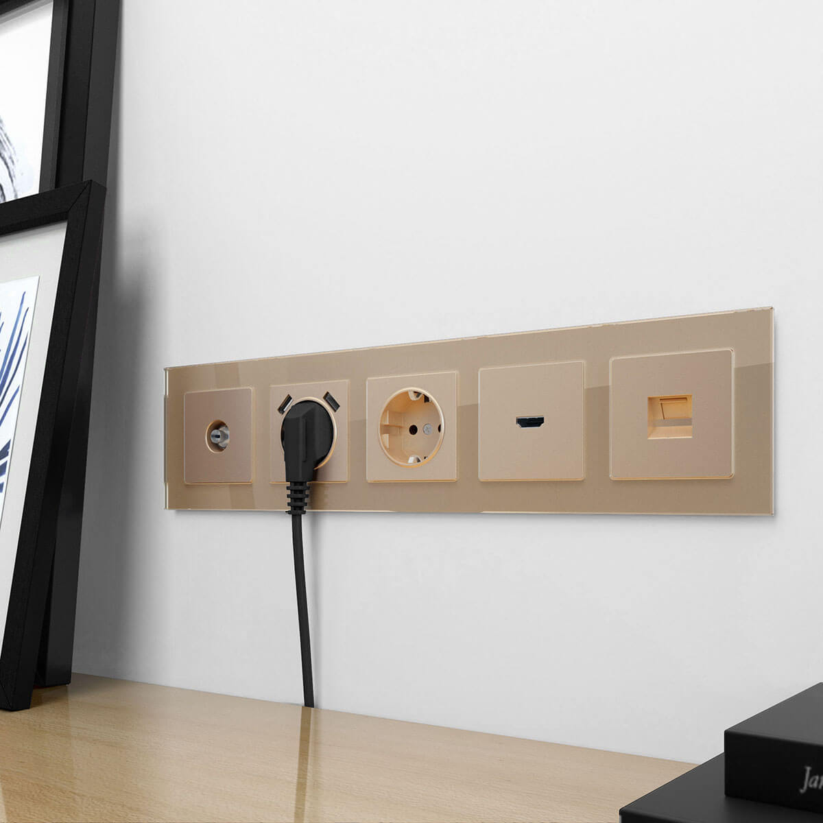 Накладка Werkel для розетки HDMI шампань WL11-HDMI-CP 4690389124518 a040908