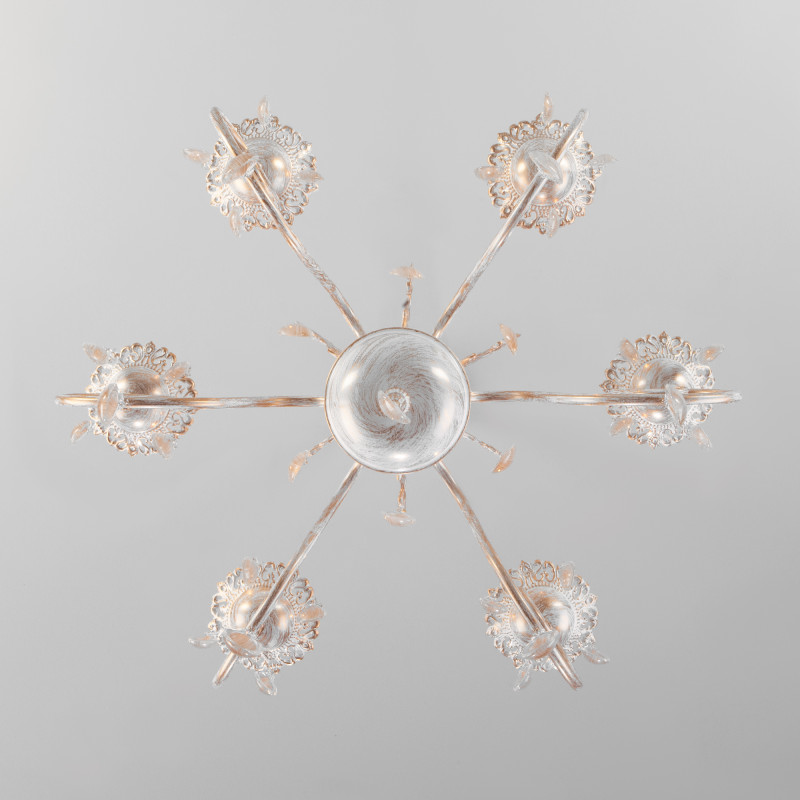 Подвесная люстра Eurosvet 10009/6 золото с белым