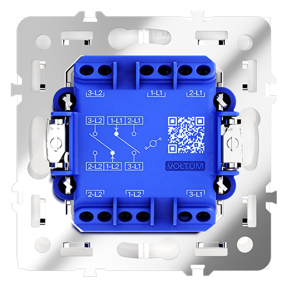 Проходной переключатель двухклавишный Voltum S70 VLS020303 (кашемир)