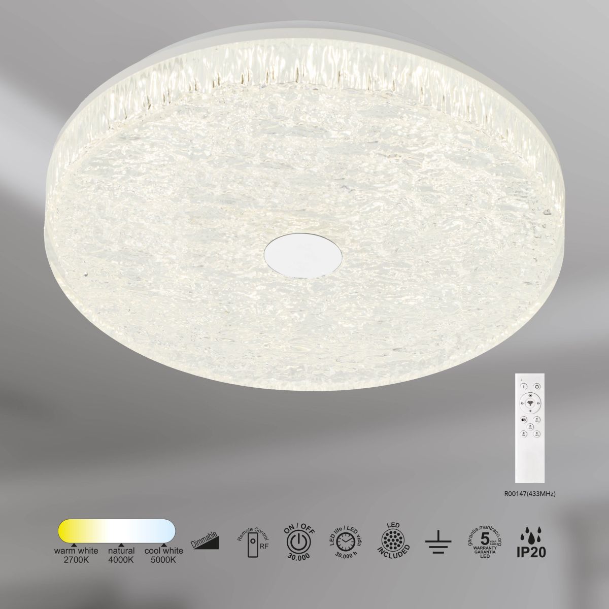 Потолочный светильник Mantra Frozen 9182