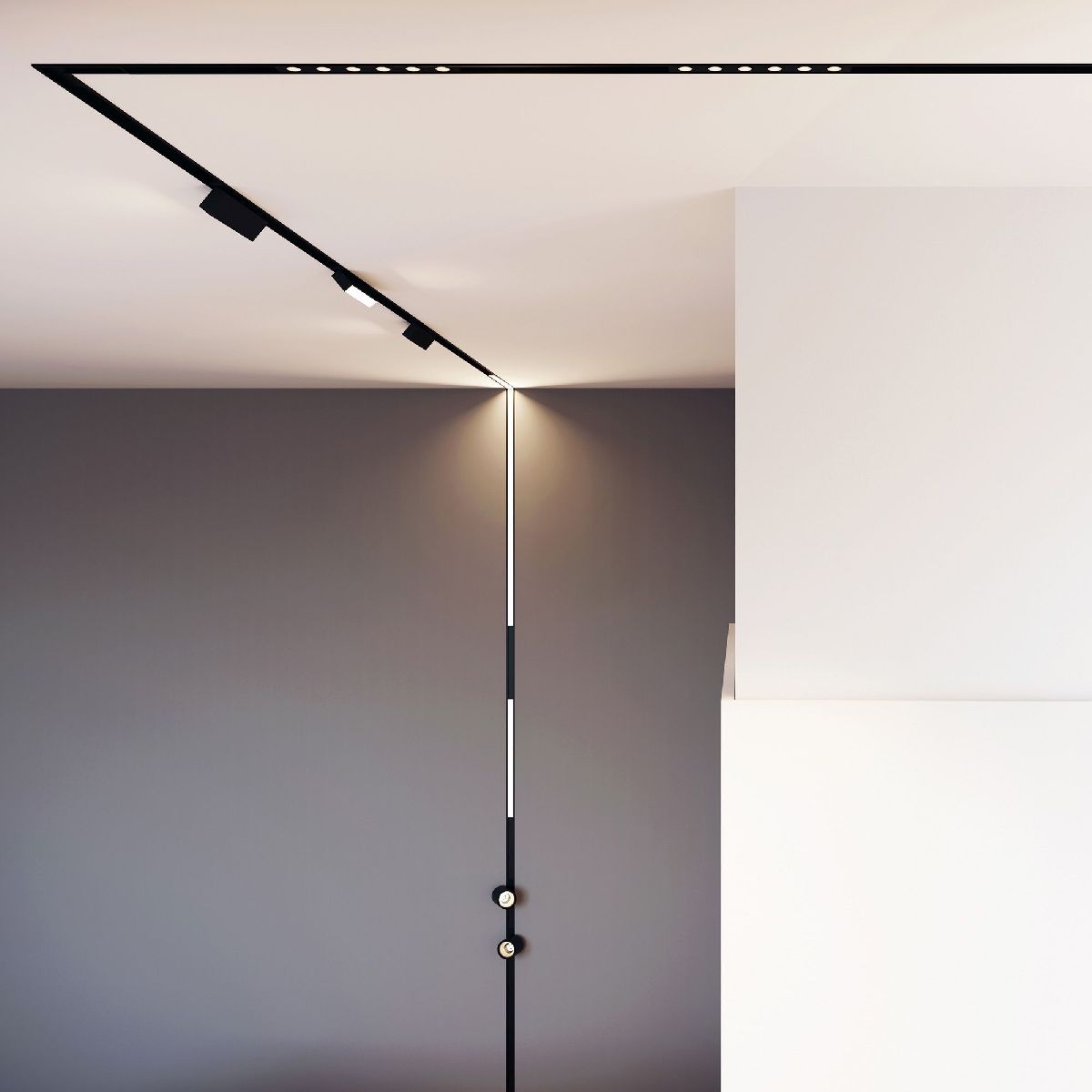 Трековый магнитный светильник Arlight MAG-FLAT-25-L200-6W Day4000 (BK, 100 deg, 24V, DALI) 046331