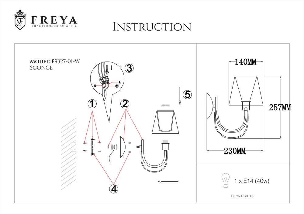 Бра Freya Marquis FR2327-WL-01-BG
