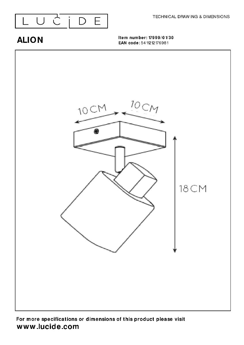 Спот Lucide Alion 17999/01/30