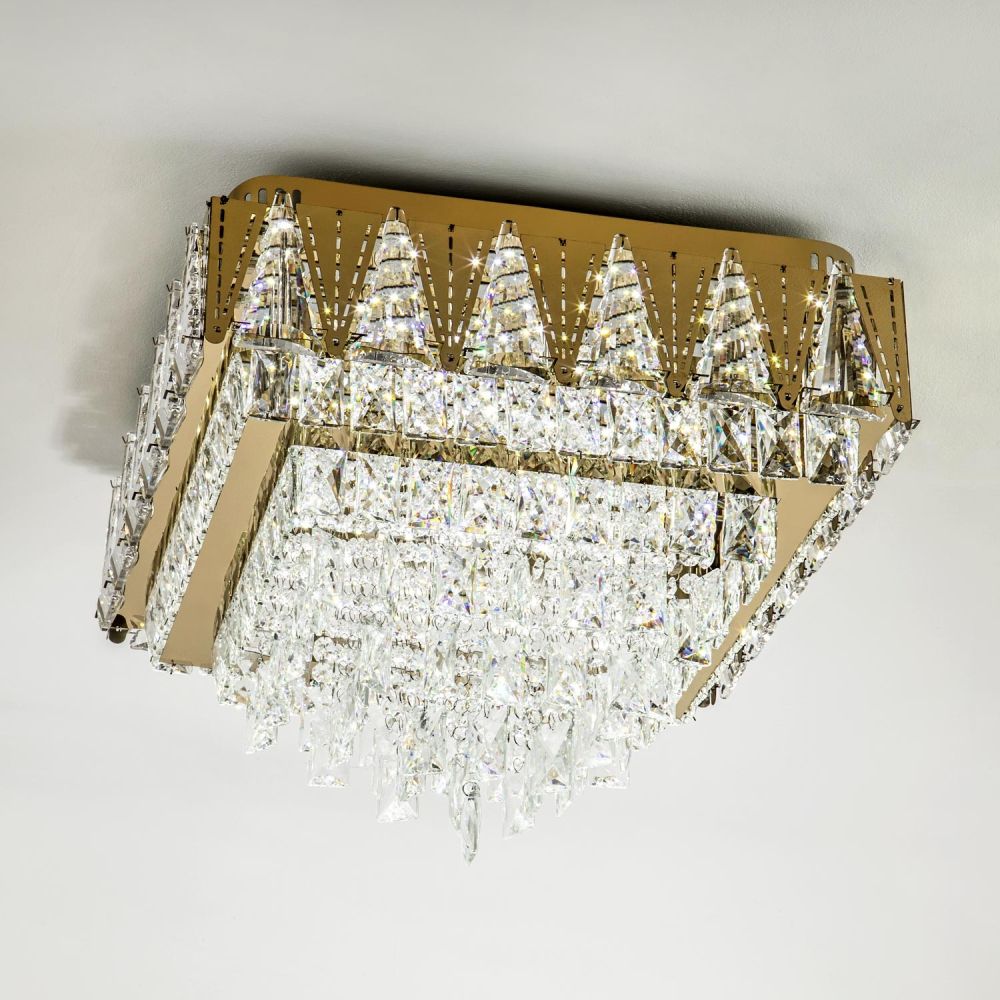 Потолочная люстра LED4U L9437-500-500 GD с УД