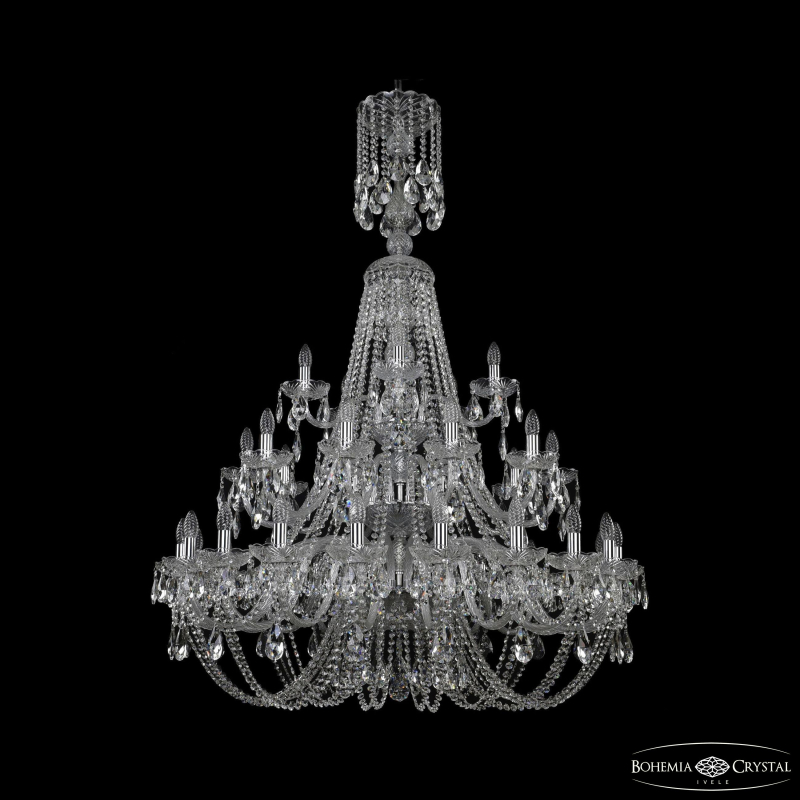 Подвесная люстра Bohemia Ivele Crystal 1406/20+10+5/400/XL-157/3d Ni
