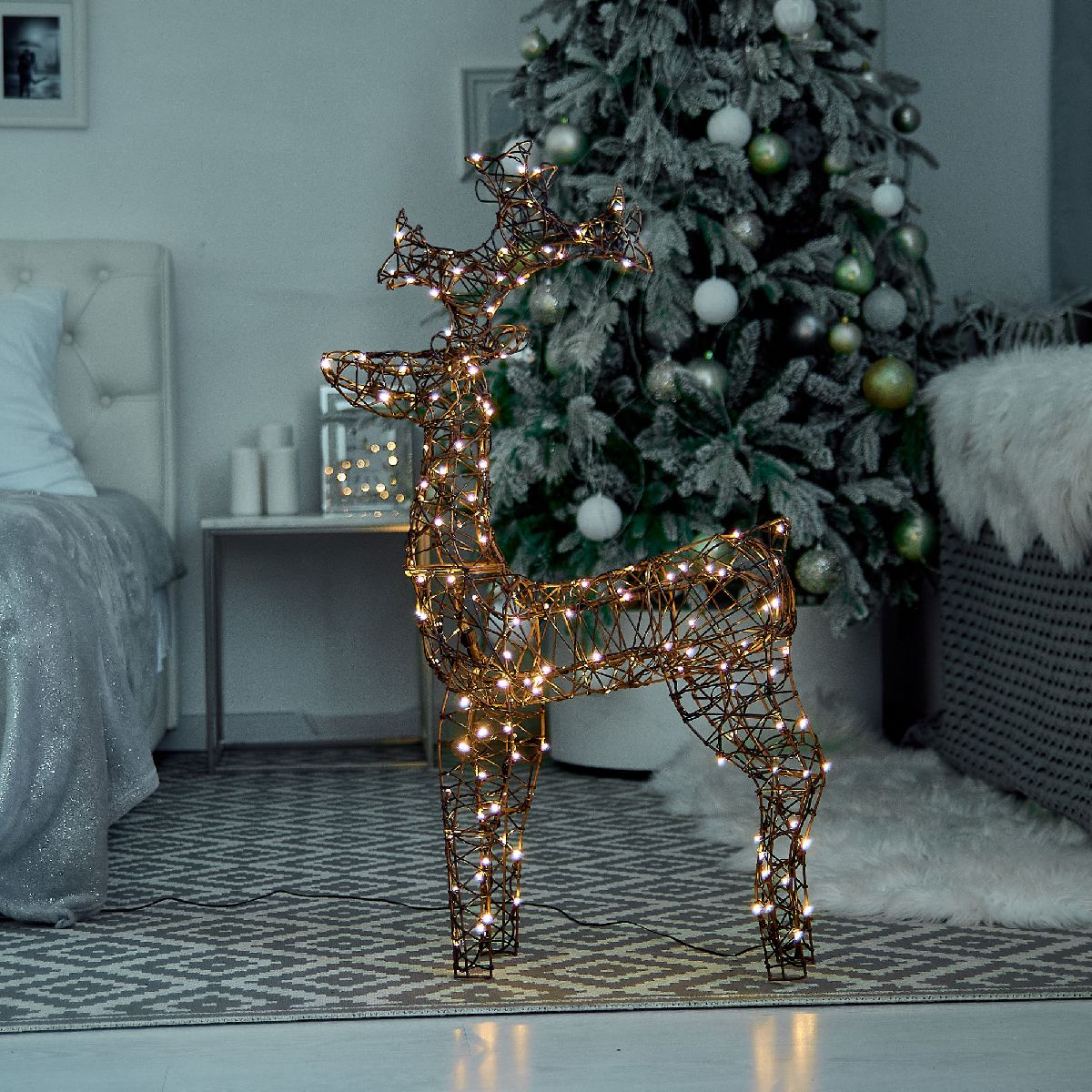 Светодиодная фигура Uniel ULD-M6098-160/SBA WARM WHITE IP44 DEER-3 UL-00012363