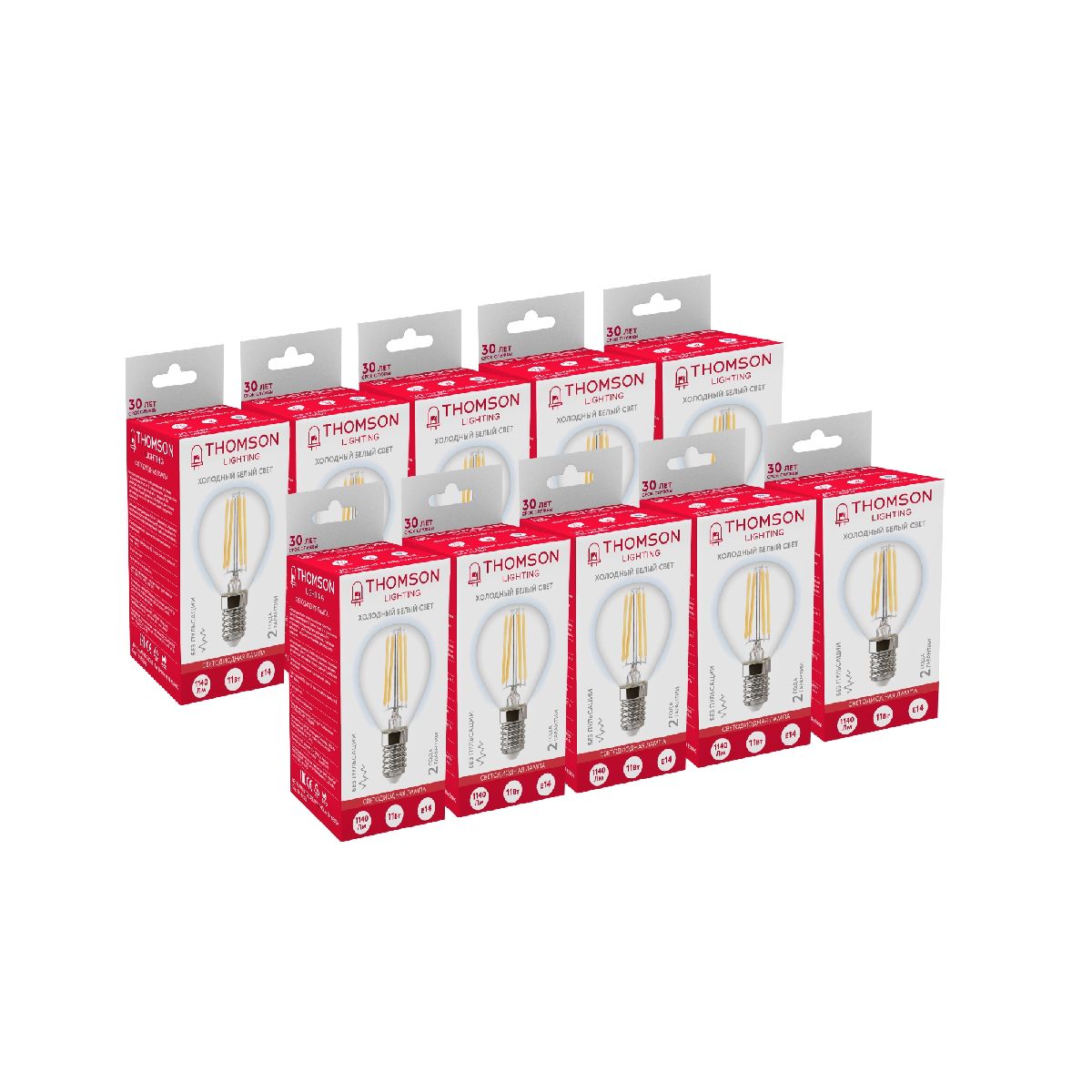 Лампа светодиодная Thomson Globe E14 11W 6500K шар TH-B2338