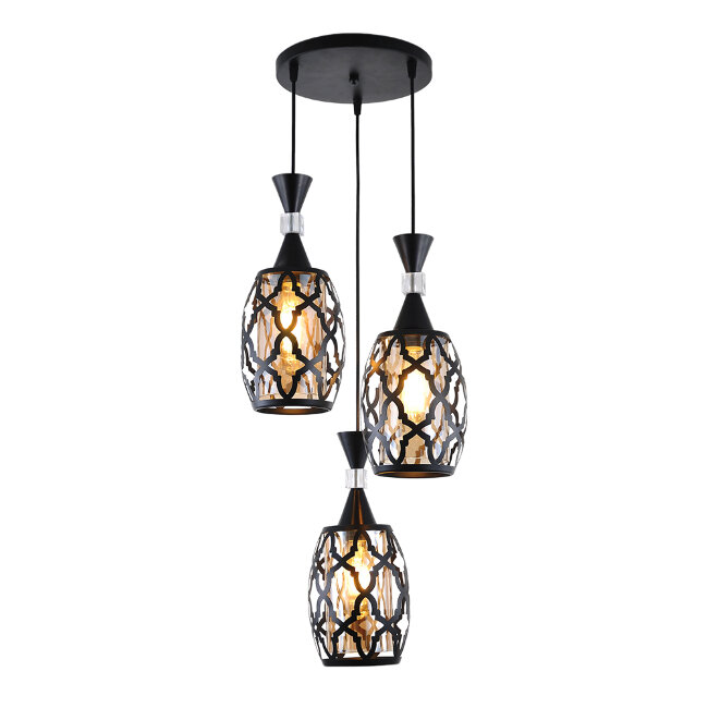 Подвесная люстра Seven Fires Dzhulius SF4047/3P-BK-AM