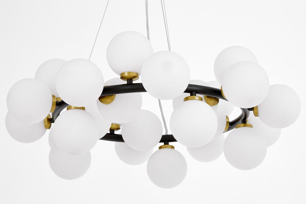 Подвесная люстра Lumina Deco Marsiada LDP 6033-25 BK+MD