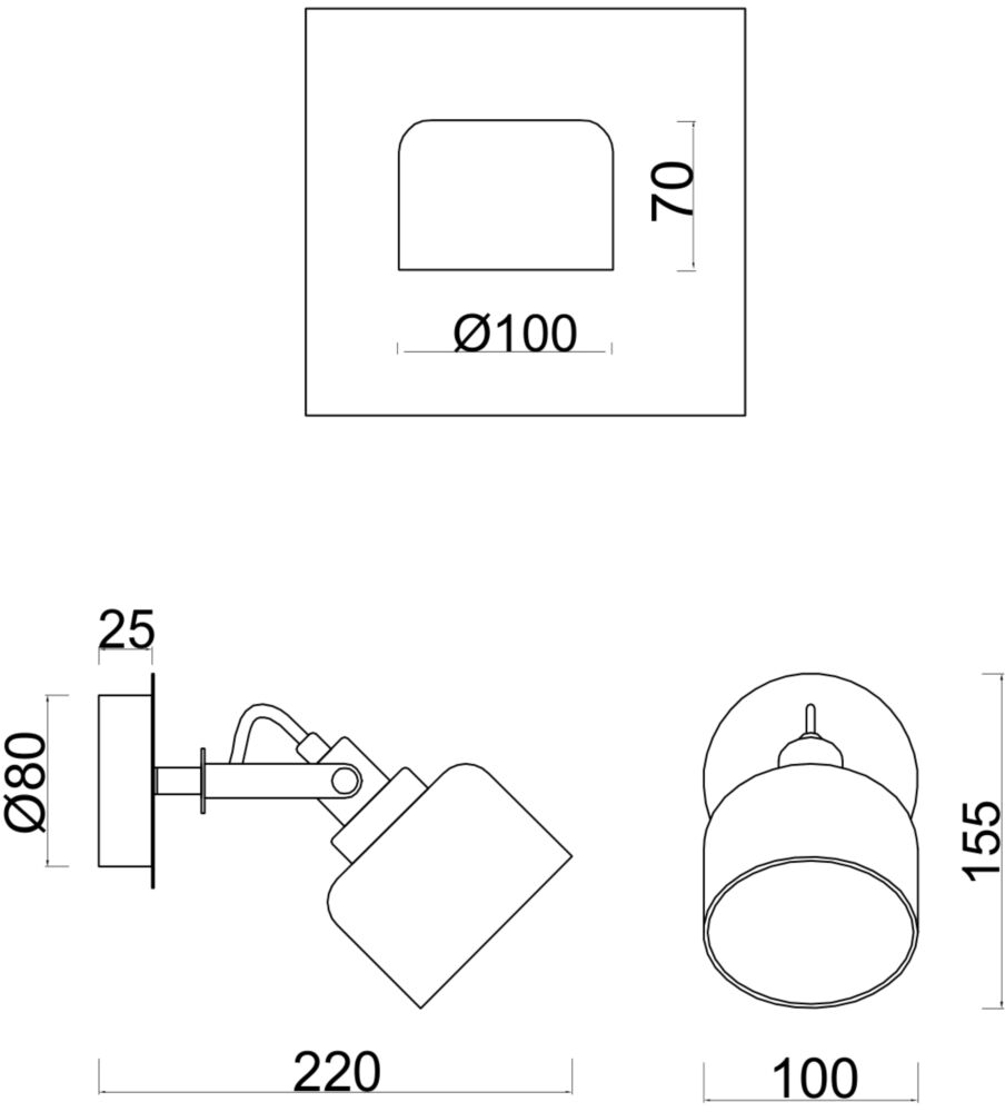 Спот Freya Evette FR5042CW-01B