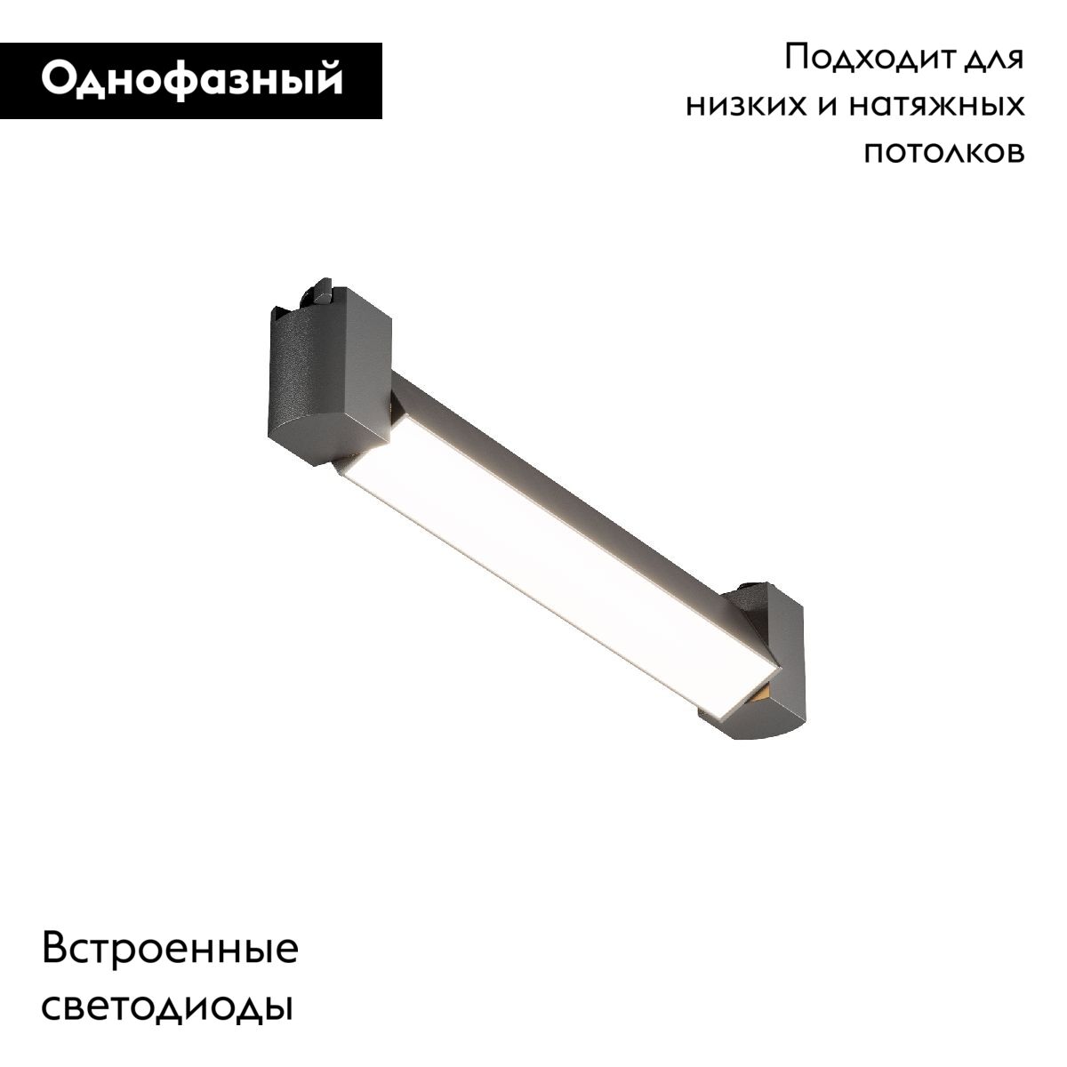 Трековый однофазный светильник Maytoni Basis Rot TR104-1-10W3K-B