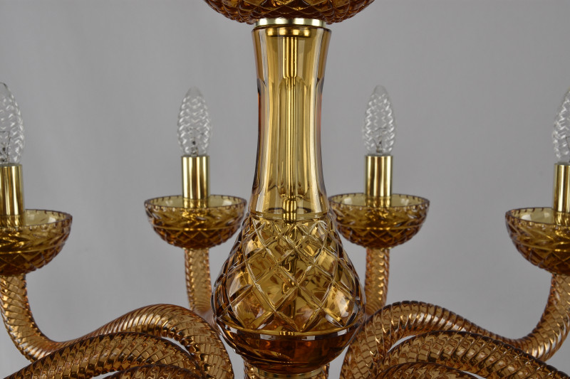 Подвесная люстра Bohemia Ivele Crystal 1310/12/360 G Am/Amber/M-1G