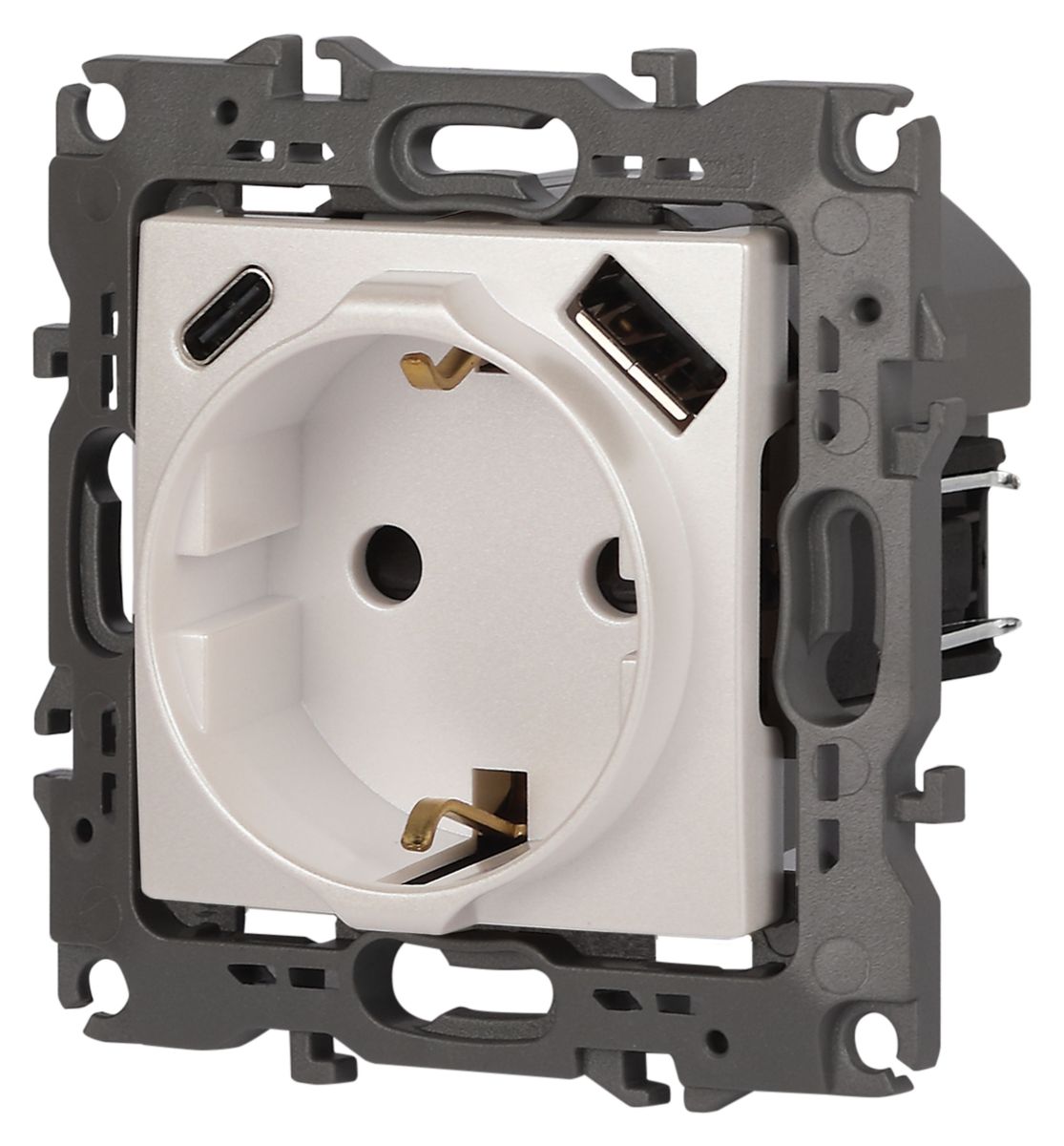 Розетка со шторками с USB type-A+C Эра 12-4108-15 Б0067767