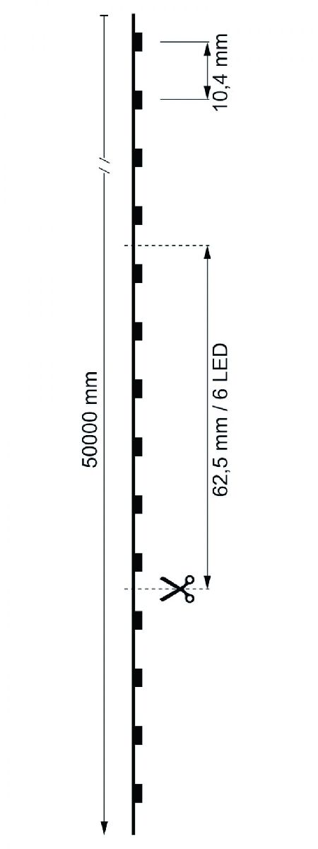 Светодиодная лента Deko-Light COB 24В 5050 650Вт RGB 50м IP20 930516
