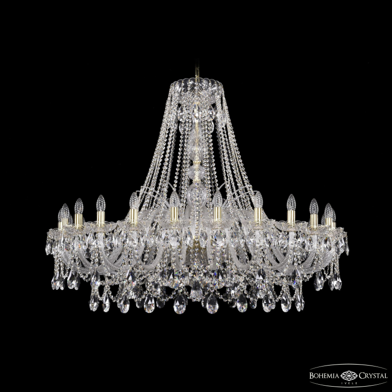 Подвесная люстра второго света Bohemia Ivele Crystal 1411/24/460 G