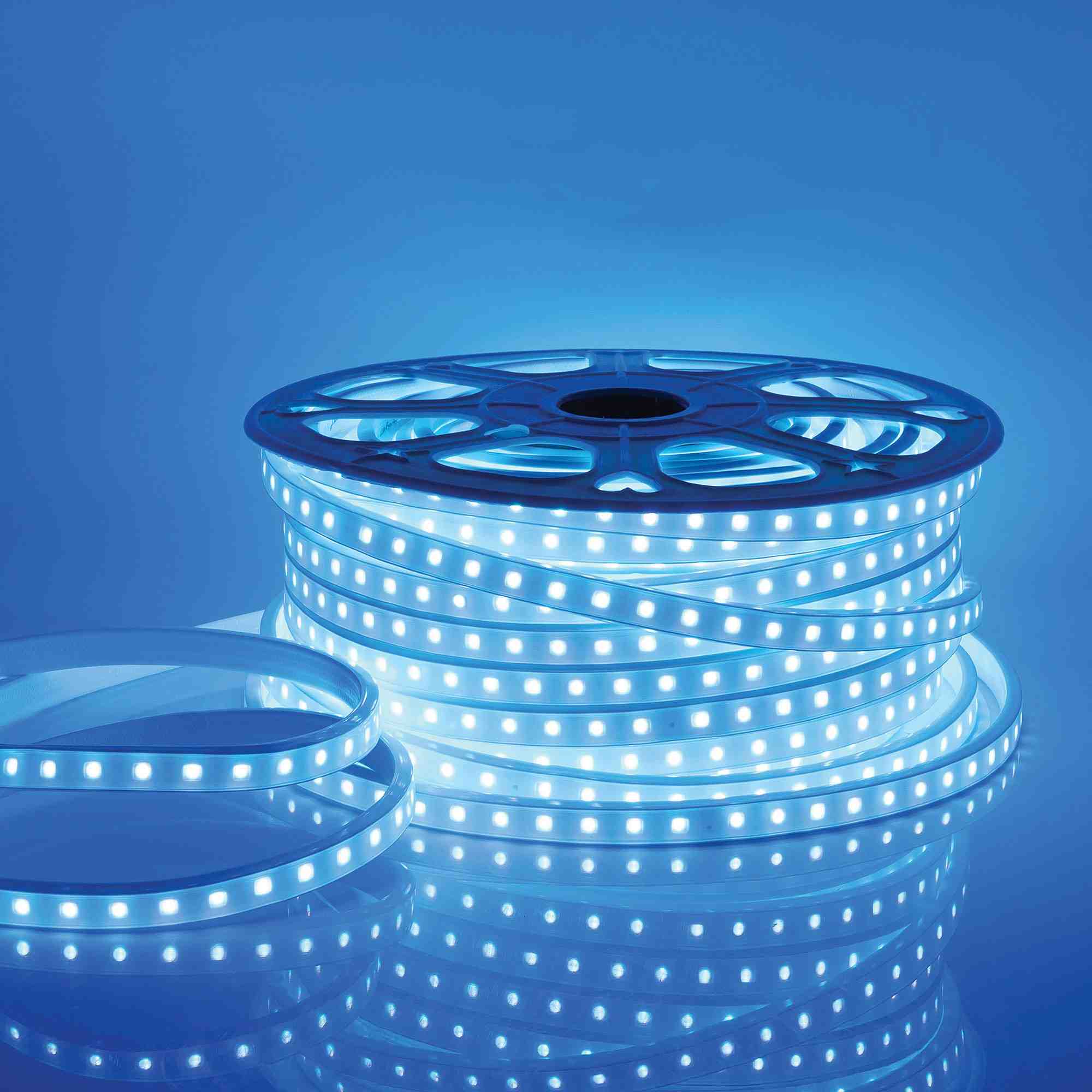 Светодиодная лента Apeyron 220В СТ 10Вт/м smd5050 60д/м IP65 50м RGB 10-64