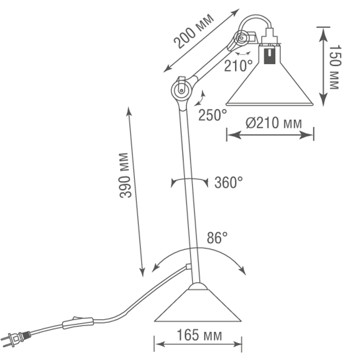 Настольная лампа Donolux Mary Jane DL20653T1BBlack