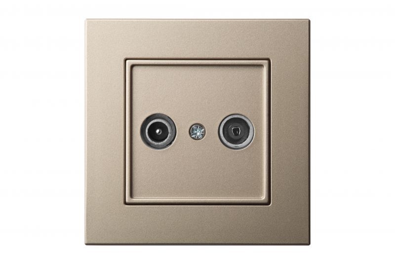 Розетка телевизионная проходная (TV+R) Liregus Epsilon 28-3143