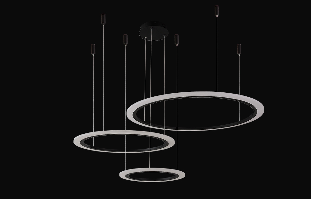 Подвесной светодиодный светильник Crystal Lux MANZANA SP67W LED D400+600+800 BLACK