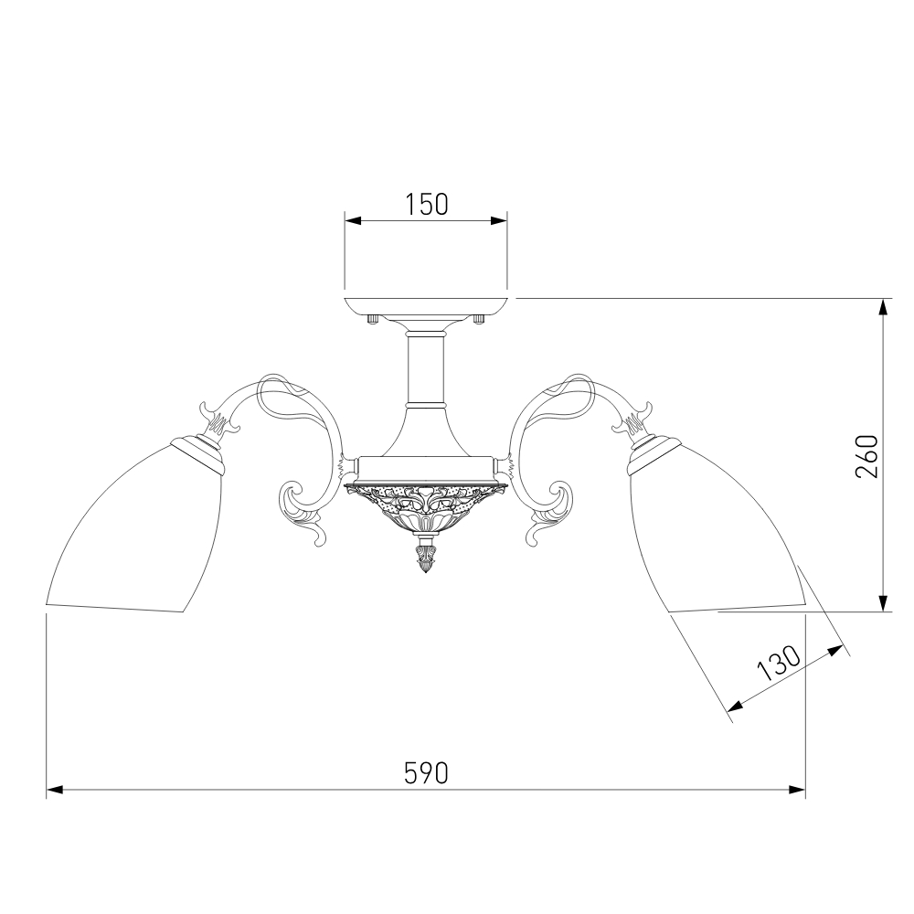 Потолочная люстра Eurosvet 22010/5 античная бронза