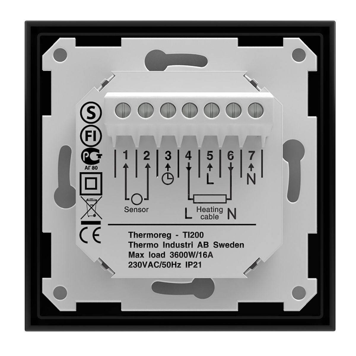 Терморегулятор Thermoreg TI-200 Design Black