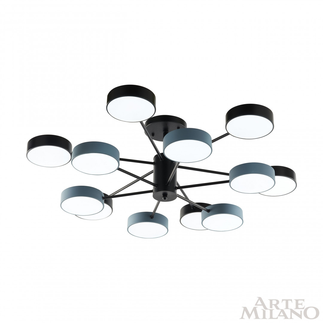 Люстра на штанге Arte Milano Ferrara 250906/12B Bk/Gr