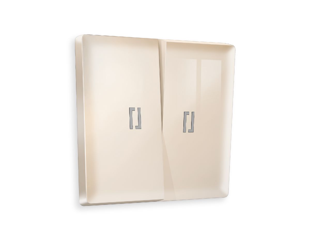 Лицевая панель для выключателя двухклавишного с подсветкой Ambrella Volt Alfa AP3040