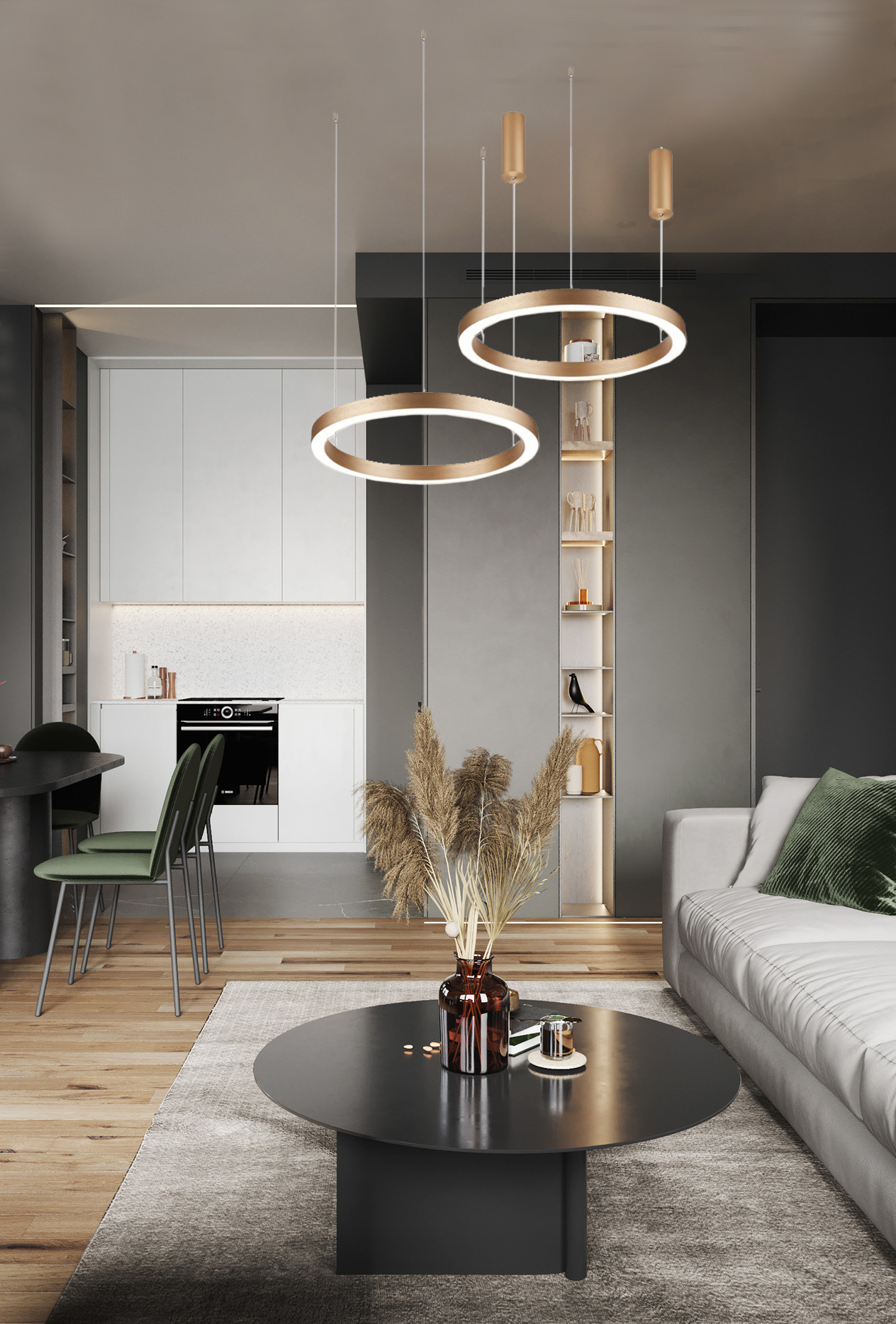 Подвесной светодиодный светильник Milosh tendence 0685CLA-100GD