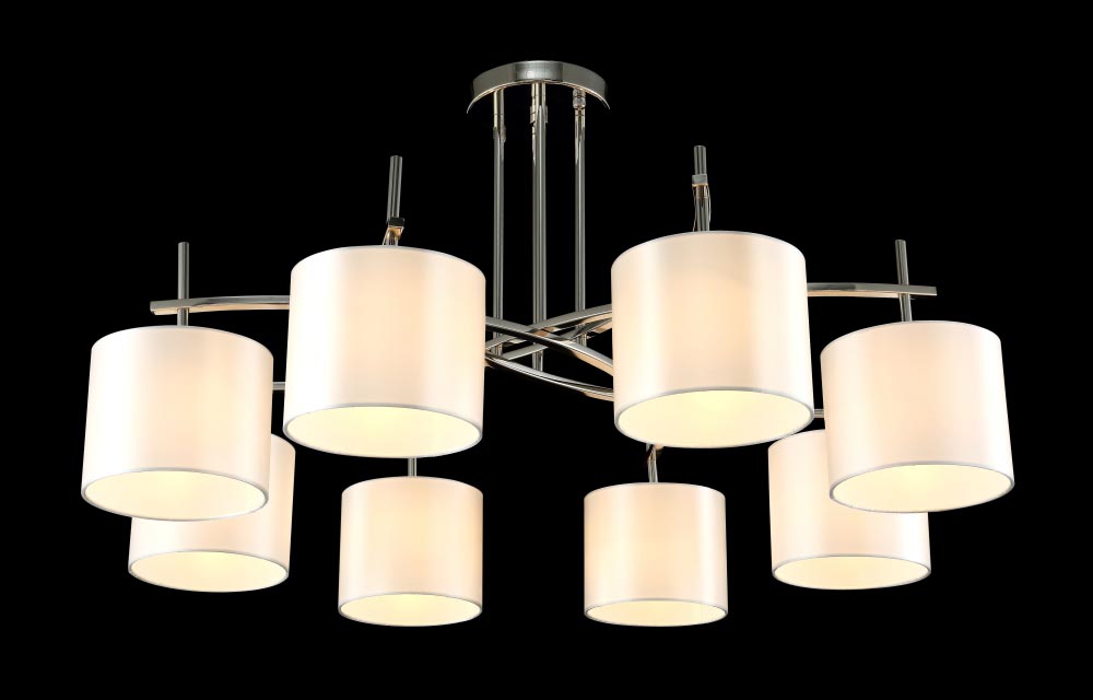 Потолочная люстра Crystal Lux Sergio PL8 Nickel