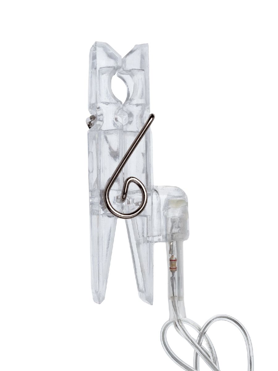 Светодиодная гирлянда TDM Electric Прищепки 250V белая 8 режимов SQ0361-0093