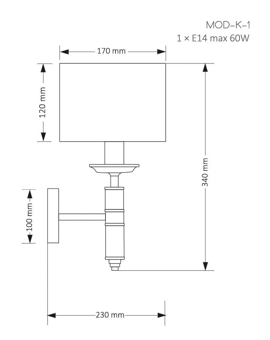 Бра Kutek Mood Modesto MOD-K-1 (CZ)