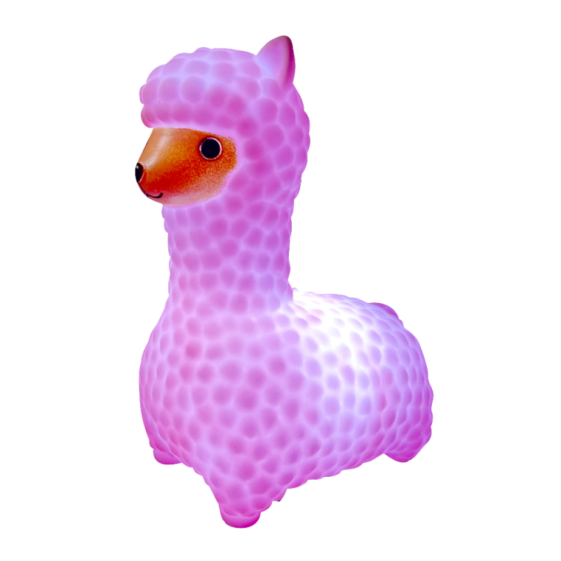 Светодиодный ночник OGM Лама розовый 3хLR44 NL-13