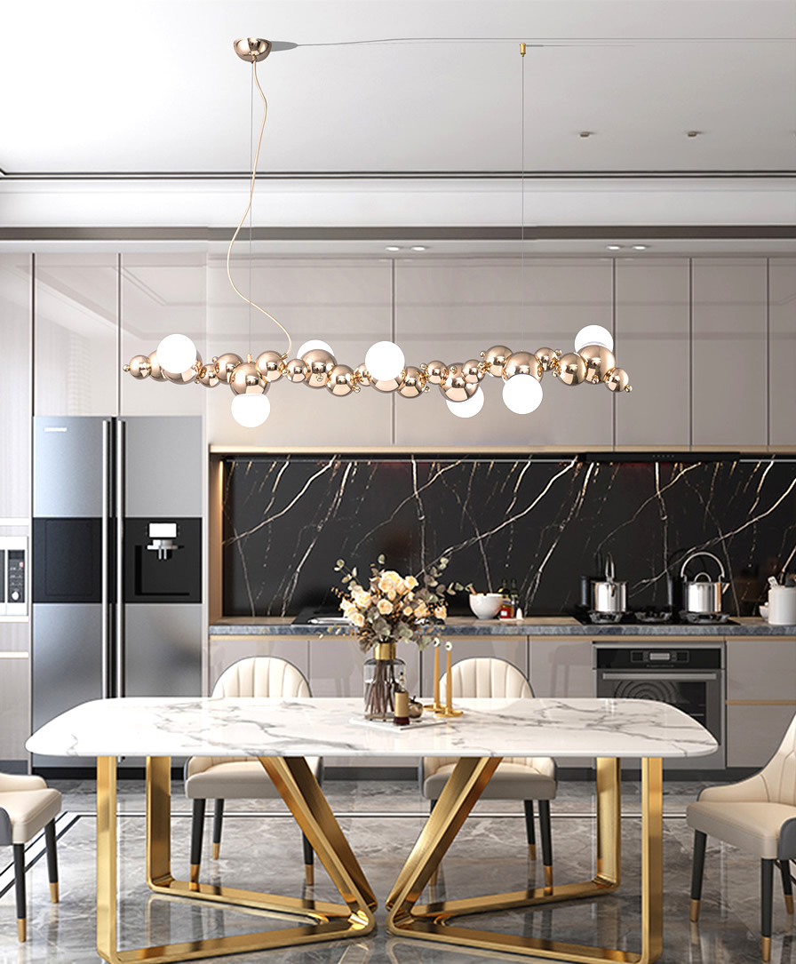 Подвесная люстра Delight Collection Bubbly 9518P gold